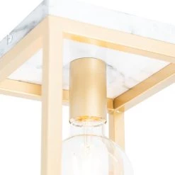 Großhandel 🎁 QAZQA Industrielle Deckenlampe Gold mit Marmor - Cage 🔔 -Deckenleuchten Verkaufs-Shop 5875 105256 2