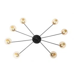 Coupon 🌟 QAZQA Moderne Deckenleuchte schwarz mit goldenen 8 Lichtern - Athens Wire ❤️ -Deckenleuchten Verkaufs-Shop 5878 103145 8