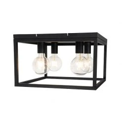 Top 10 🎁 QAZQA Industrielle Deckenlampe schwarz 40 cm 4-flammig - Cage ✨ -Deckenleuchten Verkaufs-Shop 5879 104034 9