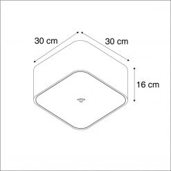 Rabatt 👏 QAZQA Deckenleuchte quadratisch schwarz 30 cm - Drum deluxe Jute ✔️ 11 Rabatt 👏 QAZQA Deckenleuchte quadratisch schwarz 30 cm - Drum deluxe Jute ✔️ -Deckenleuchten Verkaufs-Shop 5879 91180 3
