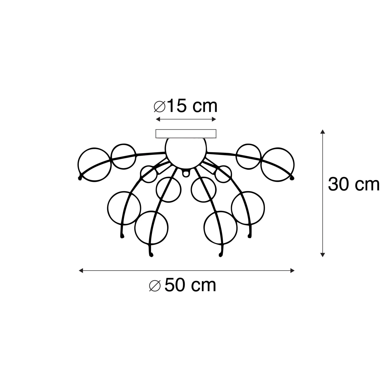 Bestes Angebot 🛒 QAZQA Deckenleuchte schwarz mit Rauchglas 50 cm 4-flammig - Explode 🧨 5 Bestes Angebot 🛒 QAZQA Deckenleuchte schwarz mit Rauchglas 50 cm 4-flammig - Explode 🧨 – Bild 5