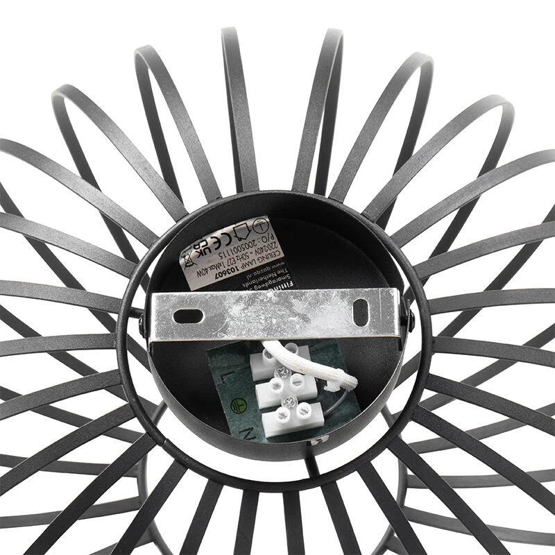 Auslauf ✔️ QAZQA Design Deckenleuchte schwarz 30 cm - Johanna 🥰 10 Auslauf ✔️ QAZQA Design Deckenleuchte schwarz 30 cm - Johanna 🥰 – Bild 10