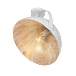 Bestes Angebot 👏 QAZQA Industrielle Deckenleuchte weiß mit gold neigbar - Magna 💯 -Deckenleuchten Verkaufs-Shop 5916 105334 2