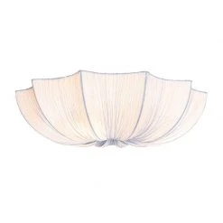 Neu 😍 QAZQA Design-Deckenlampe graue Seide 52 cm 3-flammig - Plu ⭐ -Deckenleuchten Verkaufs-Shop 5920 105322 5