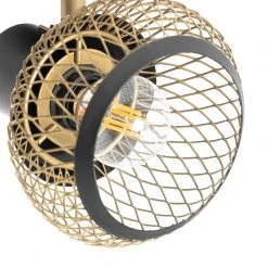 Budget ✔️ QAZQA Modernes Punktschwarz mit Gold 2-Licht - Lucas 🥰 -Deckenleuchten Verkaufs-Shop 5925 105154 4