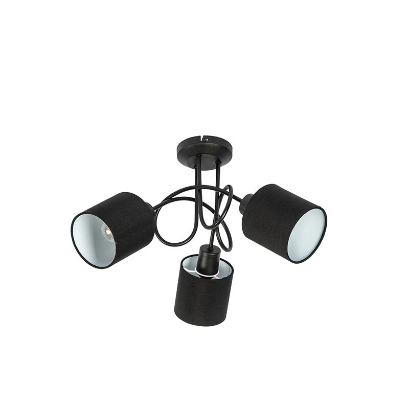 Budget 🔥 QAZQA Deckenfleck schwarz 3-Licht - Hetta ⭐ 11 Budget 🔥 QAZQA Deckenfleck schwarz 3-Licht - Hetta ⭐ – Bild 11