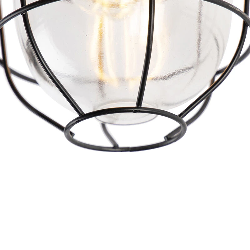 Besorgen 👏 QAZQA Industriedeckenleuchte schwarz - Cabin ⌛ 8 Besorgen 👏 QAZQA Industriedeckenleuchte schwarz - Cabin ⌛ – Bild 8