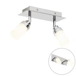 Schlussverkauf ⭐ QAZQA Moderne badkamer spot staal 2-lichts IP44 - Japie ❤️