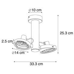 Aktion ⭐ QAZQA Design Spot verstellbar 2-Licht inkl. G9 schwarz - Goes 🧨 -Deckenleuchten Verkaufs-Shop 5948 98381 3