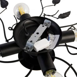 Aktion 🌟 QAZQA Vintage plafondlamp zwart met goud 80 cm 4-lichts - Foglie ⭐ -Deckenleuchten Verkaufs-Shop 5976 105994 8