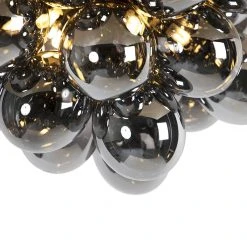 Aktion ❤️ QAZQA Design Deckenleuchte schwarz mit Rauchglas 6 Lampen - Uvas 🔥 12 Aktion ❤️ QAZQA Design Deckenleuchte schwarz mit Rauchglas 6 Lampen - Uvas 🔥 -Deckenleuchten Verkaufs-Shop 5978 102346 2