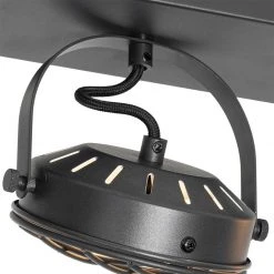 Brandneu 🧨 QAZQA Vintage Spot schwarz 3-flammig - Tamina 🎉 14 Brandneu 🧨 QAZQA Vintage Spot schwarz 3-flammig - Tamina 🎉 -Deckenleuchten Verkaufs-Shop 5985 104428 3