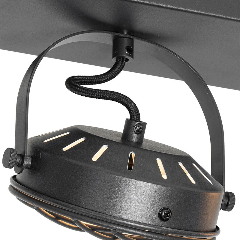 Brandneu 🧨 QAZQA Vintage Spot schwarz 3-flammig - Tamina 🎉 3 Brandneu 🧨 QAZQA Vintage Spot schwarz 3-flammig - Tamina 🎉 – Bild 3