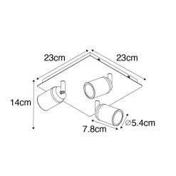 Neu 🛒 QAZQA Professional Moderne badkamer spot wit vierkant 3-lichts IP44 - Ducha 🧨 -Deckenleuchten Verkaufs-Shop 5986 105232 3