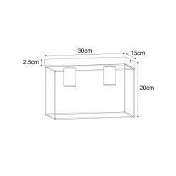 Bestpreis 😉 QAZQA Minimalistische plafondlamp zwart met goud 2-lichts - Kodi 🧨 -Deckenleuchten Verkaufs-Shop 6015 105605 3