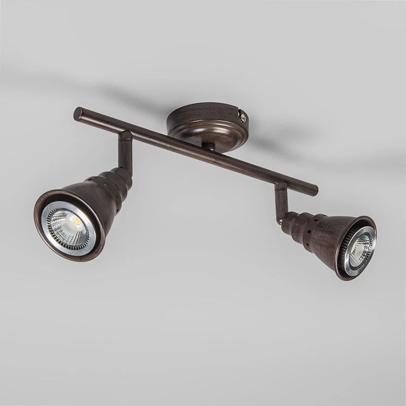 Besorgen 🎉 QAZQA Decken- und Wandstrahler rostbraun schwenkbar - Coney 2 🧨 10 Besorgen 🎉 QAZQA Decken- und Wandstrahler rostbraun schwenkbar - Coney 2 🧨 – Bild 10