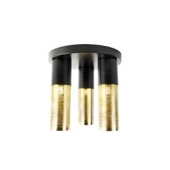 Billig 👍 QAZQA Industrielle Deckenlampe schwarz mit goldenem rundem 3-Licht - Raspi ✨ 19 Billig 👍 QAZQA Industrielle Deckenlampe schwarz mit goldenem rundem 3-Licht - Raspi ✨ -Deckenleuchten Verkaufs-Shop 6024 104452 7