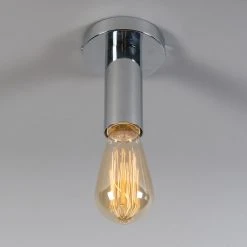 Aktion ❤️ QAZQA Moderne Deckenleuchte Chrom - Facil 1 ❤️ -Deckenleuchten Verkaufs-Shop 6029 92426 6