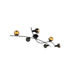 Top 10 🧨 QAZQA Design Deckenleuchte schwarz mit goldenen 6-Lichtern - Melone 🥰 -Deckenleuchten Verkaufs-Shop 6033 98449 14