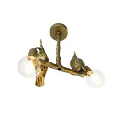 Bestes Angebot ✨ QAZQA Vintage Messing Deckenlampe 2-flammig - Papegoje 👍 -Deckenleuchten Verkaufs-Shop 6048 103804 10
