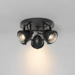 Neu 🤩 QAZQA Industriële spot zwart rond verstelbaar 3-lichts - Emado ✔️ 20 Neu 🤩 QAZQA Industriële spot zwart rond verstelbaar 3-lichts - Emado ✔️ -Deckenleuchten Verkaufs-Shop 6049 105753 9