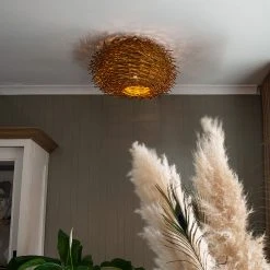 Beste Bewertungen von 🎉 QAZQA Land Deckenleuchte Rattan - Luke ⭐