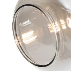 Großhandel 😀 QAZQA Plafondspot zwart met smoke glas langwerpig 3-lichts - Zuzanna 🥰 -Deckenleuchten Verkaufs-Shop 6082 105504 2