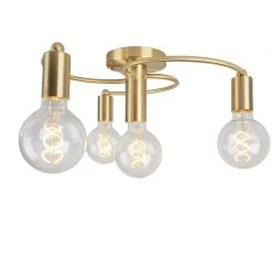 Billig 😉 QAZQA Art Deco Deckenleuchte Messing 4-flammig - Facil 😀 21 Billig 😉 QAZQA Art Deco Deckenleuchte Messing 4-flammig - Facil 😀 -Deckenleuchten Verkaufs-Shop 6090 96901 7