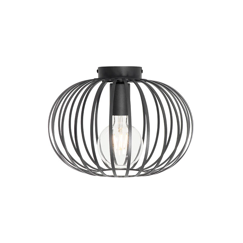 Auslauf ✔️ QAZQA Design Deckenleuchte schwarz 30 cm - Johanna 🥰 8 Auslauf ✔️ QAZQA Design Deckenleuchte schwarz 30 cm - Johanna 🥰 – Bild 8