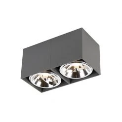 Rabatt 🔔 QAZQA Design Spot rechteckig 2-hellgrau inkl. 2 x G9 - Box 🔔 -Deckenleuchten Verkaufs-Shop 6126 99078 5