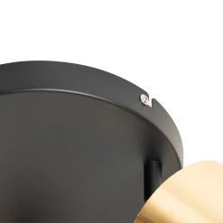 Beste Bewertungen von 💯 QAZQA Moderne spot zwart met goud 3-lichts - Lofty ✔️ -Deckenleuchten Verkaufs-Shop 6164 105419 5