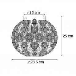 Bester Verkauf ❤️ QAZQA Orientalische Deckenleuchte 28,5 cm - Baloo 😀 -Deckenleuchten Verkaufs-Shop 6174 98401 4