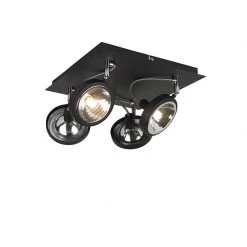 Billig 👏 QAZQA Design Spot schwarz 4-flammig verstellbar - Nox 🤩 -Deckenleuchten Verkaufs-Shop 6204 95798 5