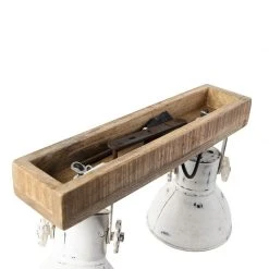 Bester Verkauf 🎉 QAZQA Industriestrahler weiß mit Mangoholz 2-hell - Mangos 🔥 -Deckenleuchten Verkaufs-Shop 6204 98842 10