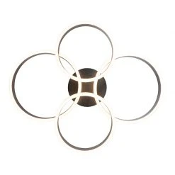 Beste Bewertungen von ✨ QAZQA Deckenleuchte schwarz inkl. LED 3-Stufen dimmbar 4-Licht - Navara 🥰 -Deckenleuchten Verkaufs-Shop 6219 104006 9