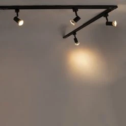 Großhandel 💯 QAZQA Smart railsysteem zwart 1-fase 5-lichts incl. Wifi GU10 - Jeany 😍 -Deckenleuchten Verkaufs-Shop 6220 106230 16