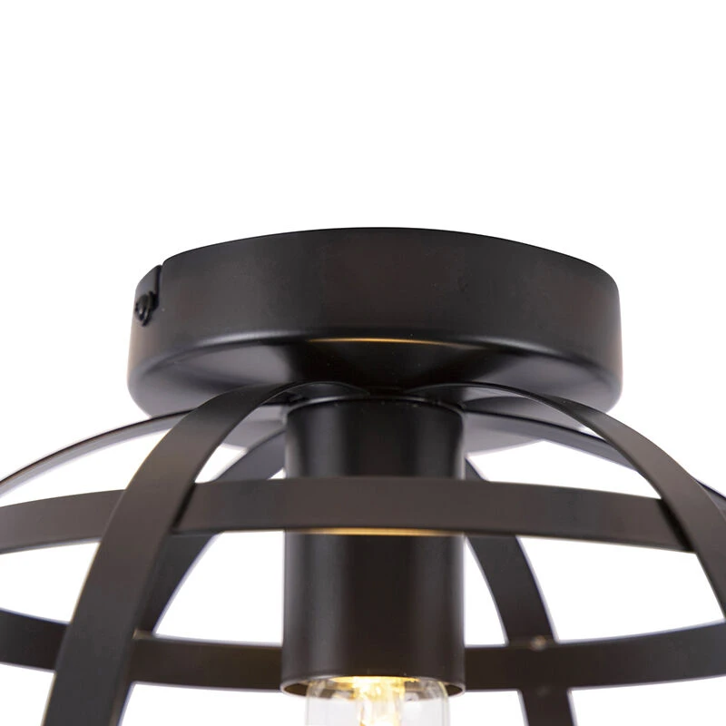 Bestpreis 😀 QAZQA Industrielle Deckenleuchte schwarz - Boula 🎁 7 Bestpreis 😀 QAZQA Industrielle Deckenleuchte schwarz - Boula 🎁 – Bild 7