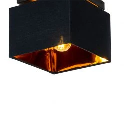 Brandneu 😍 QAZQA Moderne Deckenleuchte schwarz mit Gold - VT 1 🎉 -Deckenleuchten Verkaufs-Shop 6241 103296 2