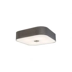 Billig 🎉 QAZQA Deckenleuchte quadratisch grau 50 cm - Drum deluxe Jute 🧨