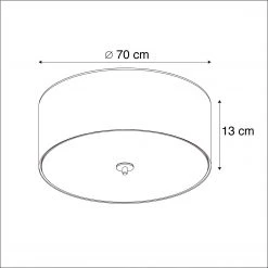 Coupon 🎉 QAZQA Country Deckenleuchte weiß 70 cm - Drum ⌛ -Deckenleuchten Verkaufs-Shop 6261 89342 3