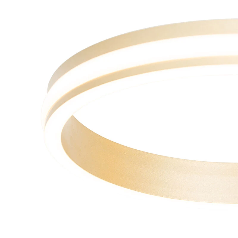 Brandneu 🎁 QAZQA Deckenleuchte Messing inkl. LED 3-stufig dimmbar 2-flammig - Navara 👍 3 Brandneu 🎁 QAZQA Deckenleuchte Messing inkl. LED 3-stufig dimmbar 2-flammig - Navara 👍 – Bild 3