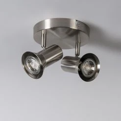 Auslauf ❤️ QAZQA Deckenstrahler Stahl drehbar und neigbar rund - Karin 2 💯 -Deckenleuchten Verkaufs-Shop 6284 92938 11