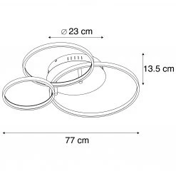Schlussverkauf ⭐ QAZQA Moderne Deckenleuchte Stahl inkl. LED und Dimmer - Rondas ❤️ 16 Schlussverkauf ⭐ QAZQA Moderne Deckenleuchte Stahl inkl. LED und Dimmer - Rondas ❤️ -Deckenleuchten Verkaufs-Shop 6285 94115 4