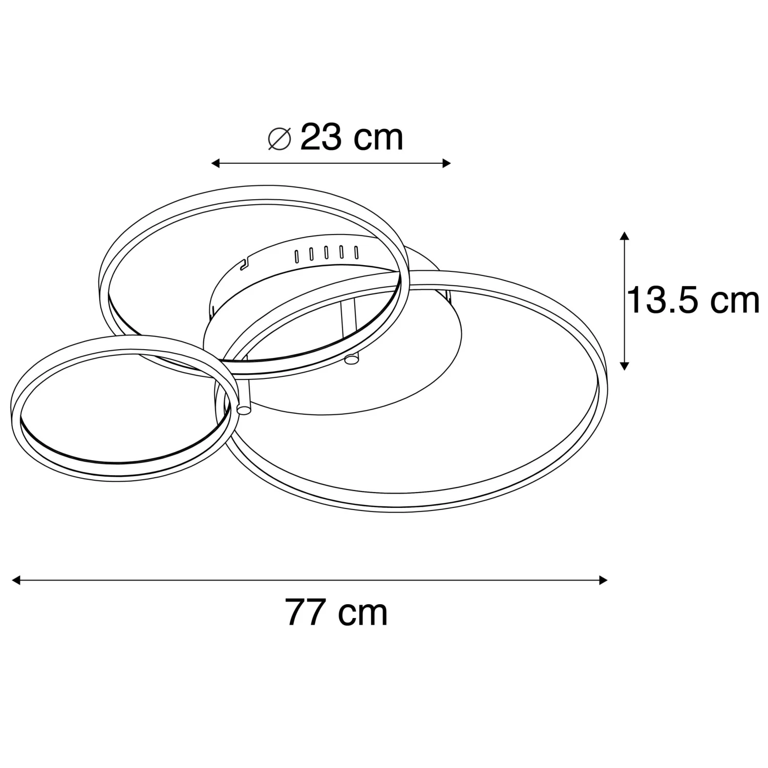 Schlussverkauf ⭐ QAZQA Moderne Deckenleuchte Stahl inkl. LED und Dimmer - Rondas ❤️ 5 Schlussverkauf ⭐ QAZQA Moderne Deckenleuchte Stahl inkl. LED und Dimmer - Rondas ❤️ – Bild 5