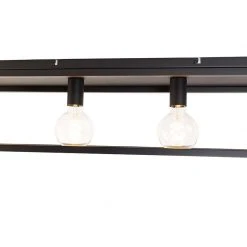 Großhandel ✨ QAZQA Industrielle Deckenlampe schwarz 99,5 cm 4-flammig - Cage 💯 -Deckenleuchten Verkaufs-Shop 6291 104033 9