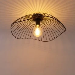 Bestpreis 😍 QAZQA Design Deckenleuchte schwarz 50 cm - Pua 🎁 -Deckenleuchten Verkaufs-Shop 6293 102453 10