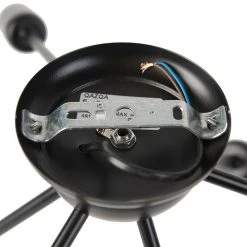 Angebote 😍 QAZQA Moderne Deckenleuchte schwarz 6-flammig - Sputnik 🥰 -Deckenleuchten Verkaufs-Shop 6318 97613 9