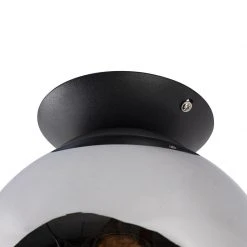 Auslauf 🔔 QAZQA Art Deco Deckenlampe schwarz mit Rauchspiegel - Pallon 🧨 -Deckenleuchten Verkaufs-Shop 6332 99088 2