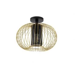 Großhandel 👏 QAZQA Design Deckenleuchte Gold mit Schwarz - Marnie 🛒 -Deckenleuchten Verkaufs-Shop 6337 102537 11