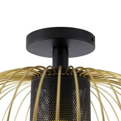 Großhandel 👏 QAZQA Design Deckenleuchte Gold mit Schwarz - Marnie 🛒 -Deckenleuchten Verkaufs-Shop 6337 102537 7
